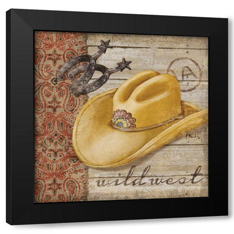 Wild West Hats II Black Modern Wood Framed Art Print with Double Matting by Brent, Paul