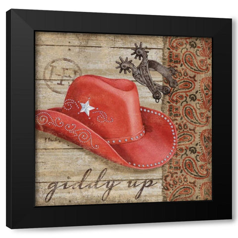 Wild West Hats III Black Modern Wood Framed Art Print with Double Matting by Brent, Paul