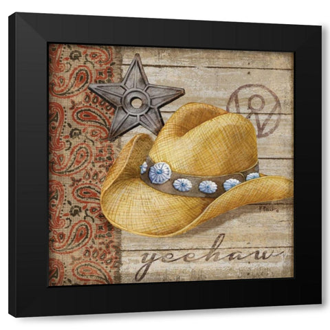 Wild West Hats IV Black Modern Wood Framed Art Print by Brent, Paul