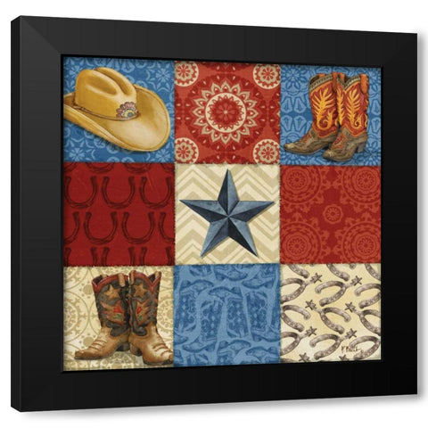 Western Chic I Black Modern Wood Framed Art Print by Brent, Paul