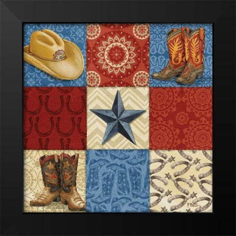 Western Chic I Black Modern Wood Framed Art Print by Brent, Paul