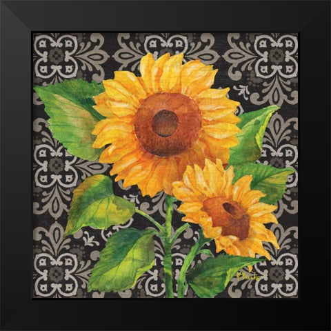 Sunflower Chic I Black Modern Wood Framed Art Print by Brent, Paul