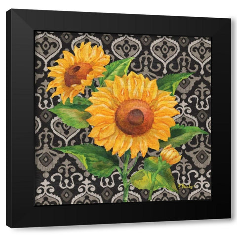 Sunflower Chic II Black Modern Wood Framed Art Print by Brent, Paul