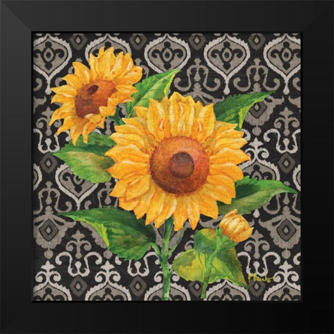 Sunflower Chic II Black Modern Wood Framed Art Print by Brent, Paul