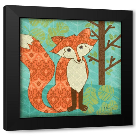 Fantasy Fox I Black Modern Wood Framed Art Print with Double Matting by Brent, Paul