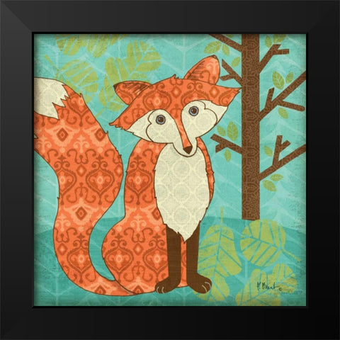 Fantasy Fox I Black Modern Wood Framed Art Print by Brent, Paul