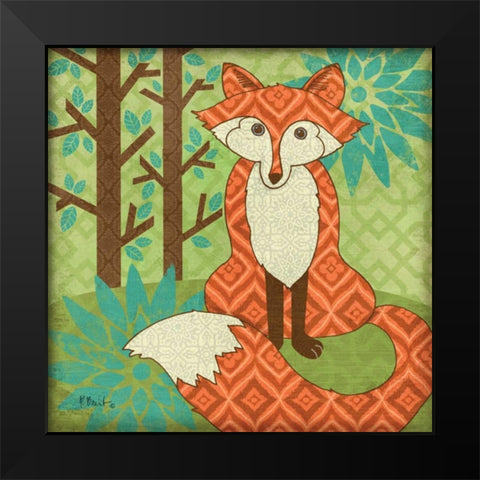 Fantasy Fox II Black Modern Wood Framed Art Print by Brent, Paul