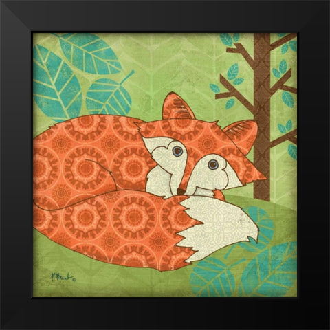 Fantasy Fox III Black Modern Wood Framed Art Print by Brent, Paul