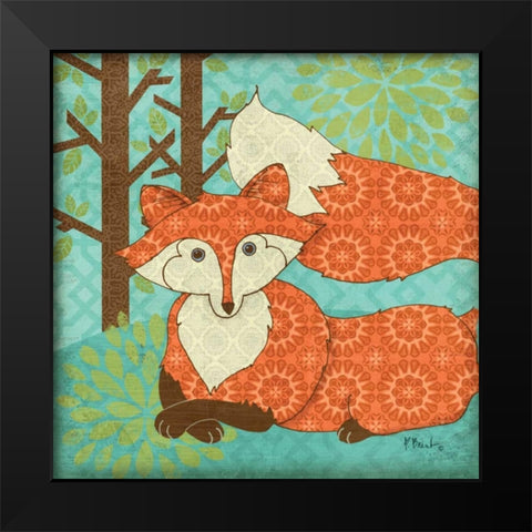 Fantasy Fox IV Black Modern Wood Framed Art Print by Brent, Paul