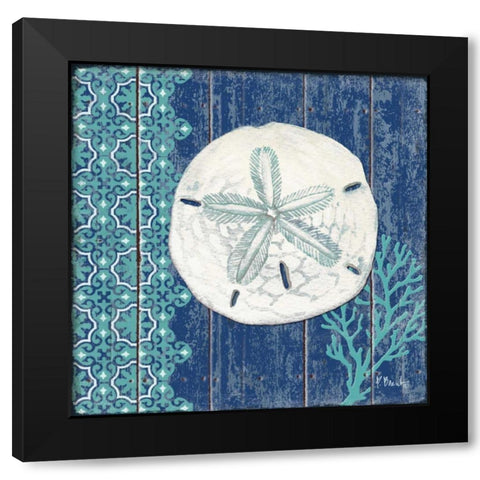 Indigo Sea I Black Modern Wood Framed Art Print by Brent, Paul
