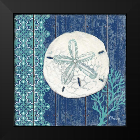 Indigo Sea I Black Modern Wood Framed Art Print by Brent, Paul