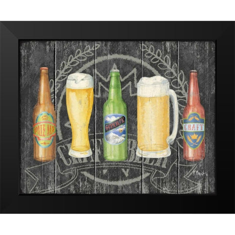 Craft Brew Horizontal Black Modern Wood Framed Art Print by Brent, Paul