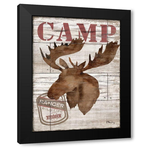 Wilderness Silhouettes II Black Modern Wood Framed Art Print with Double Matting by Brent, Paul
