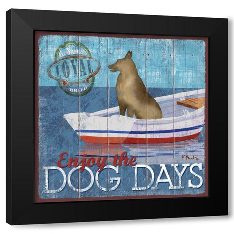 Dog Days II Black Modern Wood Framed Art Print with Double Matting by Brent, Paul