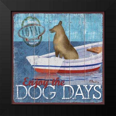 Dog Days II Black Modern Wood Framed Art Print by Brent, Paul