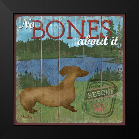 Dog Days III Black Modern Wood Framed Art Print by Brent, Paul