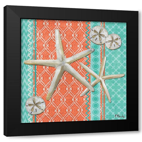 Santa Cruz Aqua IV Black Modern Wood Framed Art Print with Double Matting by Brent, Paul