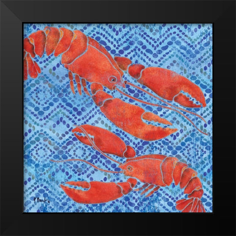 Jubilee Lobsters Black Modern Wood Framed Art Print by Brent, Paul