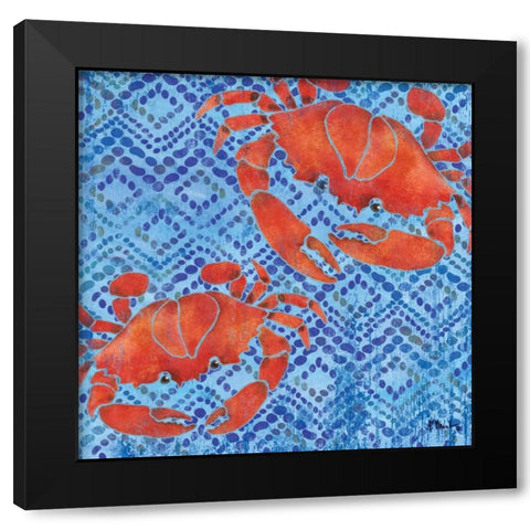 Jubilee Crabs Black Modern Wood Framed Art Print with Double Matting by Brent, Paul