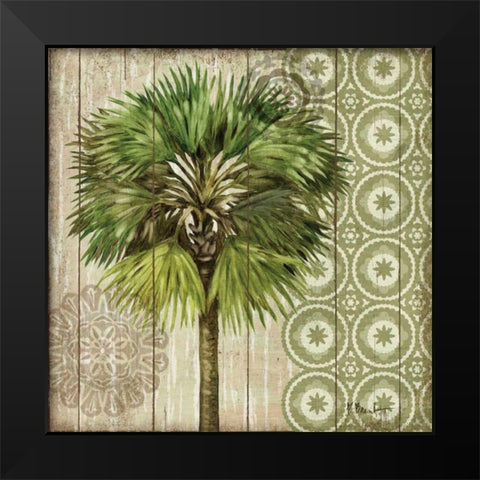 Verde Palm II Black Modern Wood Framed Art Print by Brent, Paul