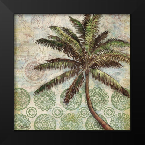 Delray Palm II Black Modern Wood Framed Art Print by Brent, Paul
