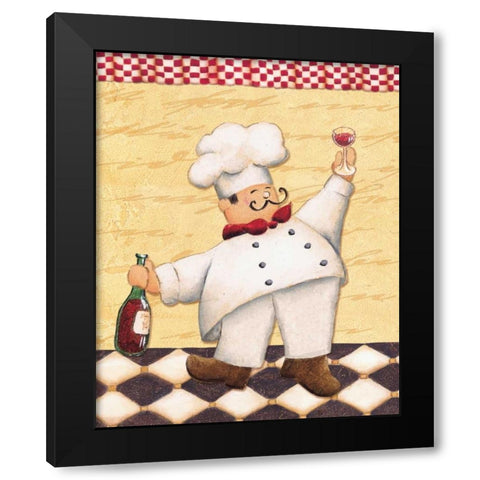 Le Chef et le Vin Black Modern Wood Framed Art Print with Double Matting by Brissonnet, Daphne