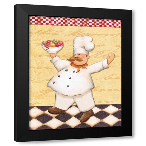 Le Chef et le Fruits Black Modern Wood Framed Art Print with Double Matting by Brissonnet, Daphne