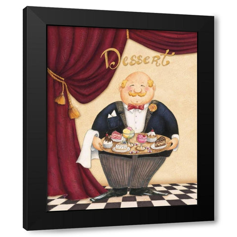 The Waiter - Dessert Black Modern Wood Framed Art Print by Brissonnet, Daphne