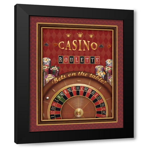 Roulette Black Modern Wood Framed Art Print by Brissonnet, Daphne