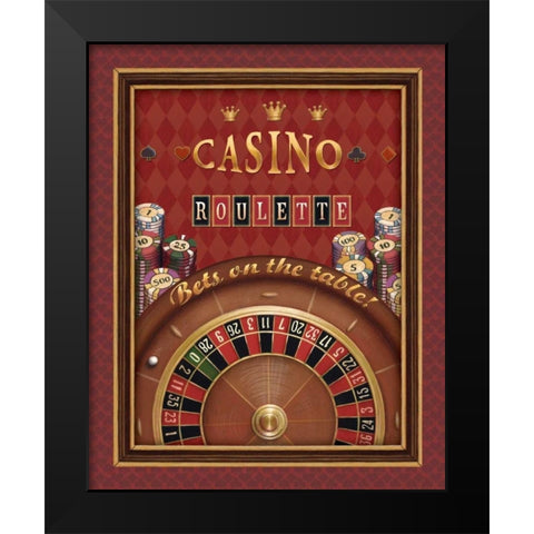 Roulette Black Modern Wood Framed Art Print by Brissonnet, Daphne