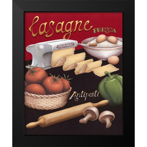 Lasagna Black Modern Wood Framed Art Print by Brissonnet, Daphne