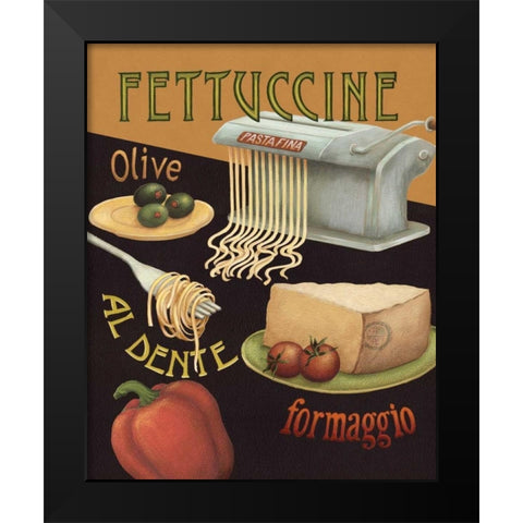 Fettuccine Black Modern Wood Framed Art Print by Brissonnet, Daphne