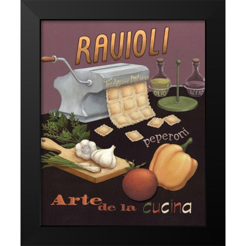 Ravioli Black Modern Wood Framed Art Print by Brissonnet, Daphne