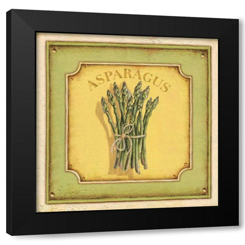 Asparagus Black Modern Wood Framed Art Print with Double Matting by Brissonnet, Daphne