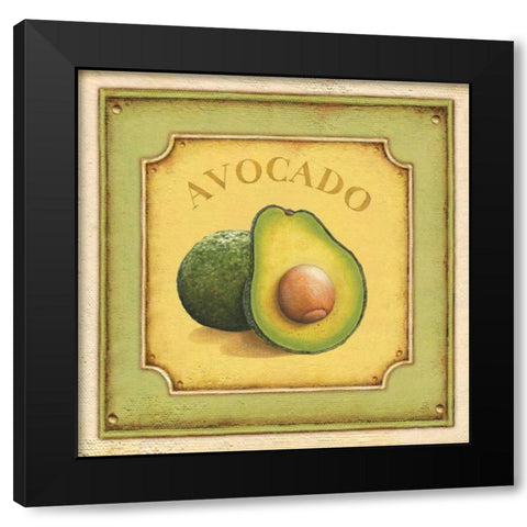 Avocado Black Modern Wood Framed Art Print with Double Matting by Brissonnet, Daphne