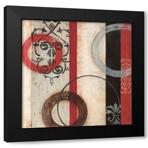 Circular II Black Modern Wood Framed Art Print by Burnside, Barbara