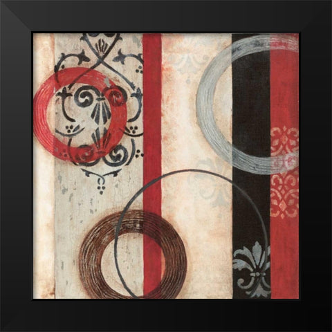 Circular II Black Modern Wood Framed Art Print by Burnside, Barbara