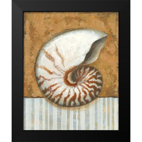 Vintage Shell I Black Modern Wood Framed Art Print by Bates, K.
