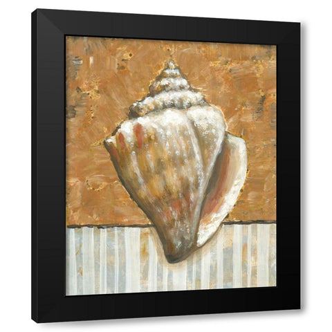 Vintage Shell II Black Modern Wood Framed Art Print with Double Matting by Bates, K.