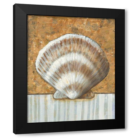 Vintage Shell III Black Modern Wood Framed Art Print by Bates, K.