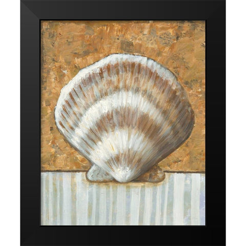 Vintage Shell III Black Modern Wood Framed Art Print by Bates, K.