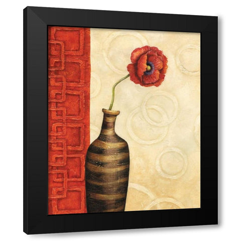 Rouge I Black Modern Wood Framed Art Print with Double Matting by Corbin, Delphine