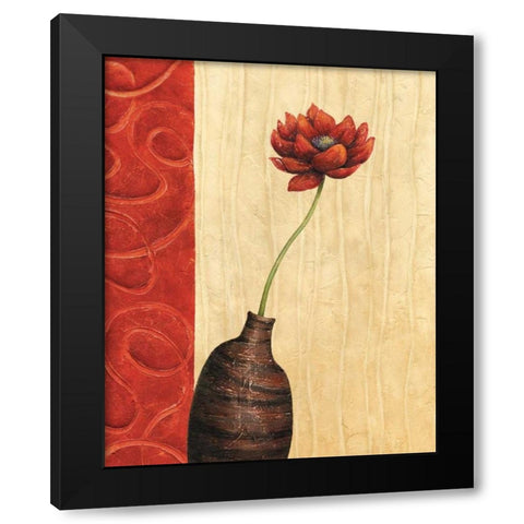 Rouge III Black Modern Wood Framed Art Print by Corbin, Delphine