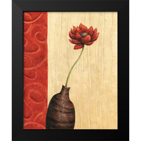 Rouge III Black Modern Wood Framed Art Print by Corbin, Delphine