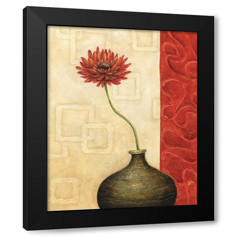 Rouge IV Black Modern Wood Framed Art Print with Double Matting by Corbin, Delphine