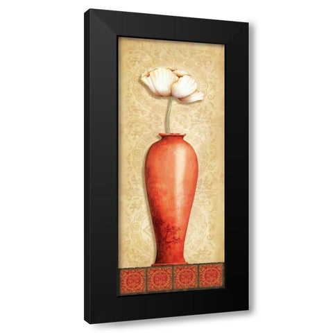 Asian Red IV Black Modern Wood Framed Art Print with Double Matting by Corbin, Delphine
