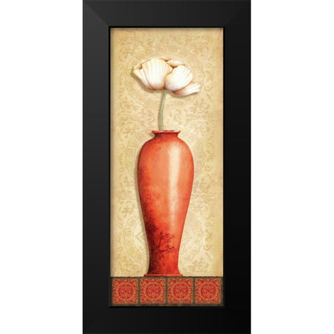 Asian Red IV Black Modern Wood Framed Art Print by Corbin, Delphine