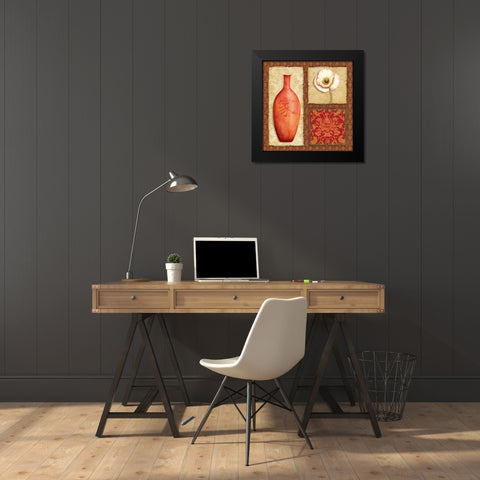 Oriental Collage III Black Modern Wood Framed Art Print by Corbin, Delphine