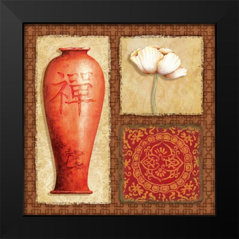 Oriental Collage IV Black Modern Wood Framed Art Print by Corbin, Delphine