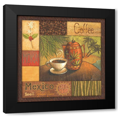 Pause Cafe I Black Modern Wood Framed Art Print with Double Matting by Corbin, Delphine